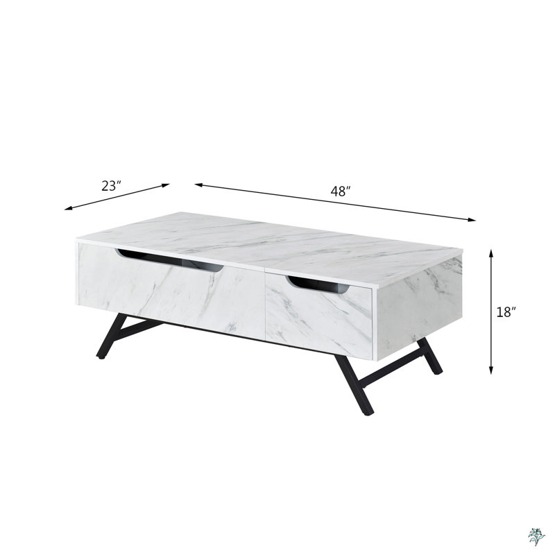 Table basse avec plateau relevable