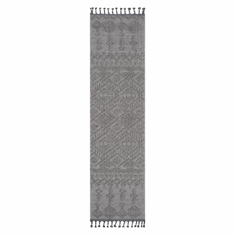 Tapis traditionnel tissé à la machine pour l'intérieur et l'extérieur, Tapis de couloir 2 pi 2 po x 8 pi