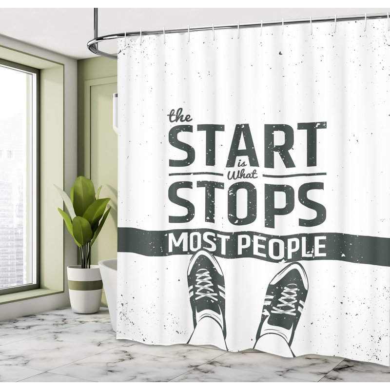 Rideau de douche simple quote quote quotation, H 75 po x l 69 po