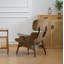 Fauteuil à oreilles capitonné Jhanae-888019933