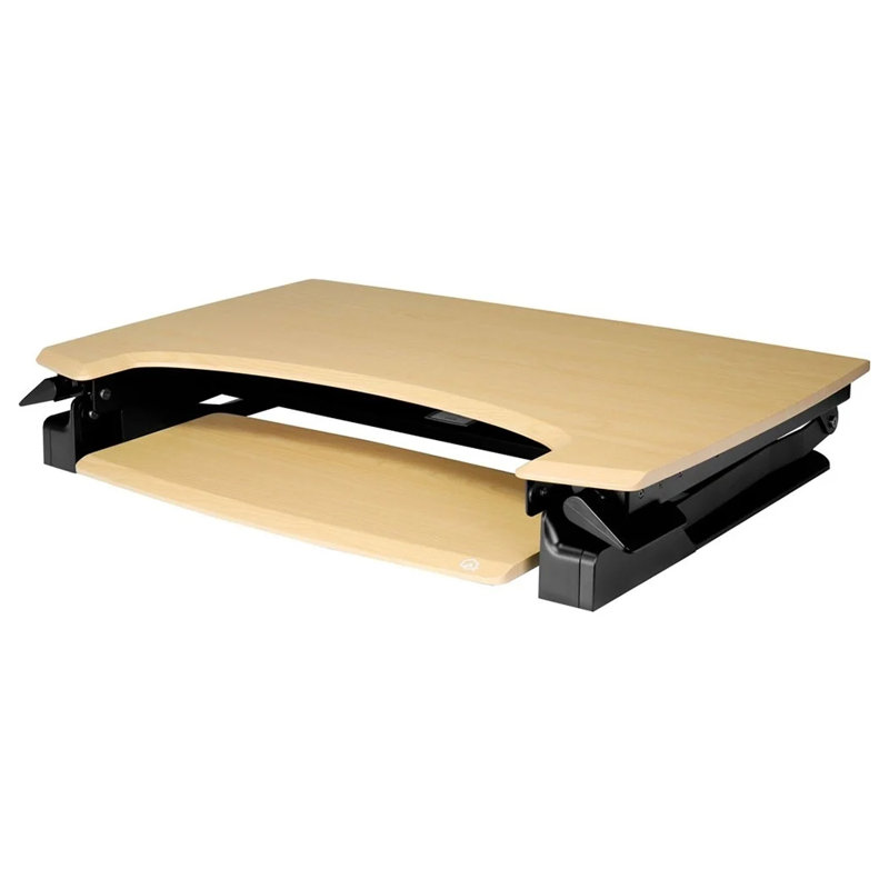 Solid Wood Stainless Steel Standing Desk Converter