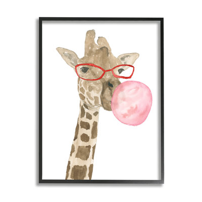 «Fun Giraffe Bubblegum Animal» par Lucille Price - impression