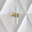 Armoire console argent métallique et champagne