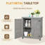 Durable Outdoor Potting Bench With Storage Cabinet And Metal Table Top For Patio Workstation