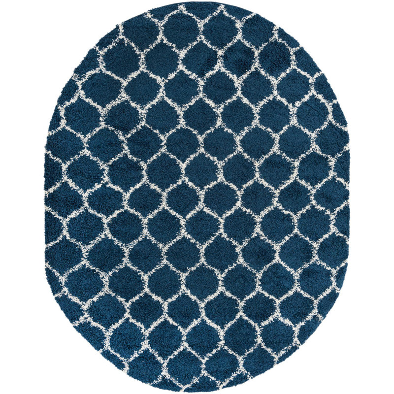 Geometric Indoor Rug, Oval 7'10" x 10'