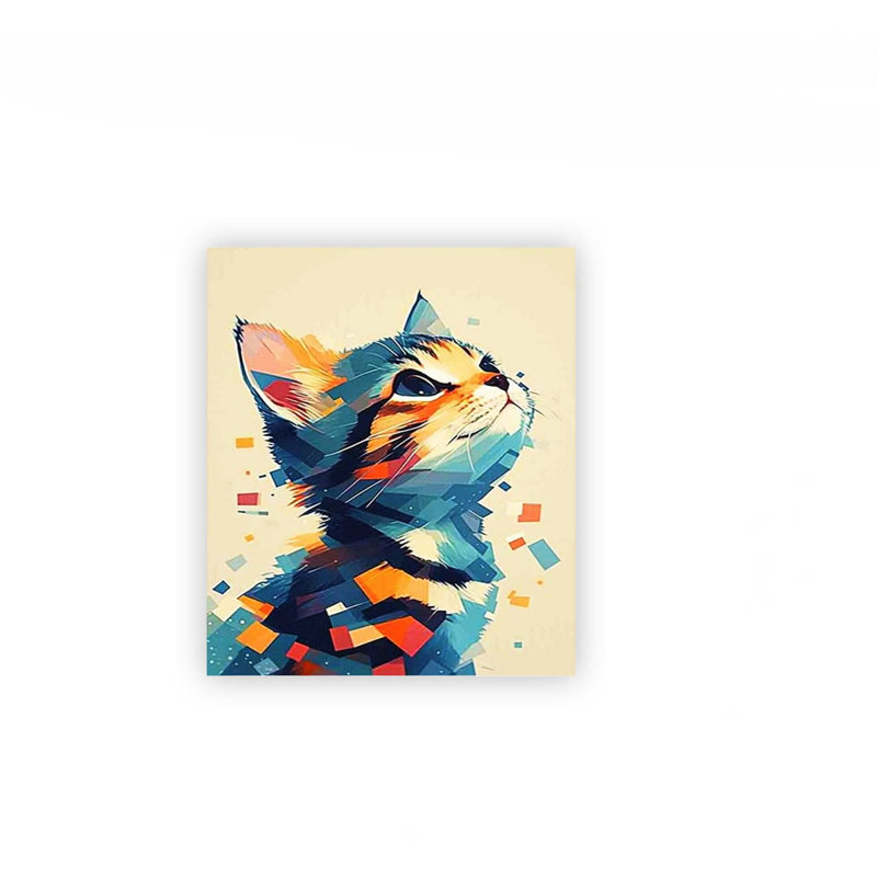 Art mural en toile géométrique 20 po x 24 po
