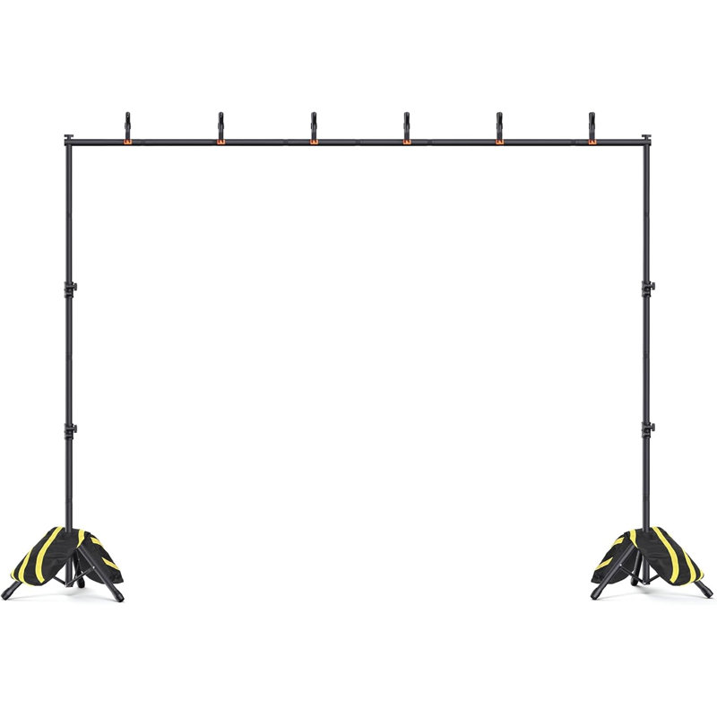 Adjustable Backdrop Stand 10X7.5 Ft, Photo Studio Back Drop Adjustable Stand，For Party, Wedding, Dectoration, Background Stand