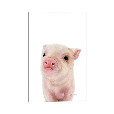 «Baby Pig», reproduction d'art sur toile tendue