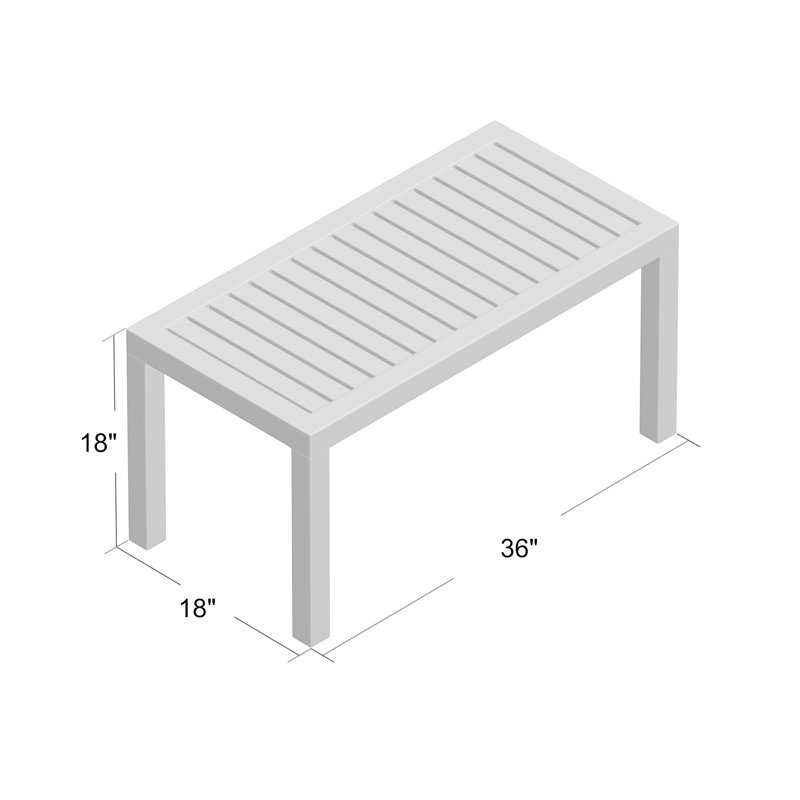 Table basse Brette, Gris argenté