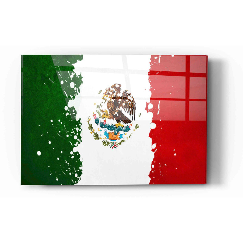 "Mexique", art mural en verre acrylique, H 12 po x l 16 po x P 0,12 po