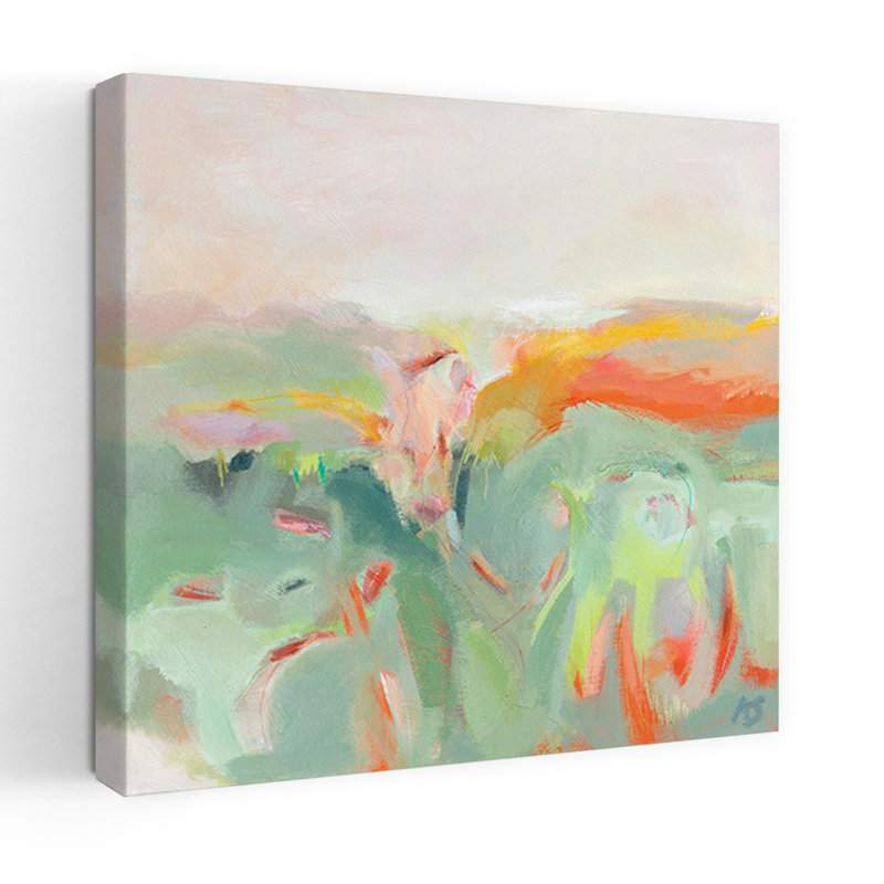 Confetti Fields, art contemporain abstrait, H 18 po x l 18 po