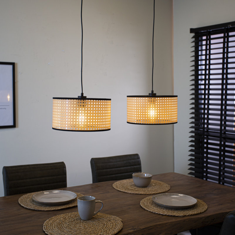 Ninad 1 - Light Black Drum Pendant