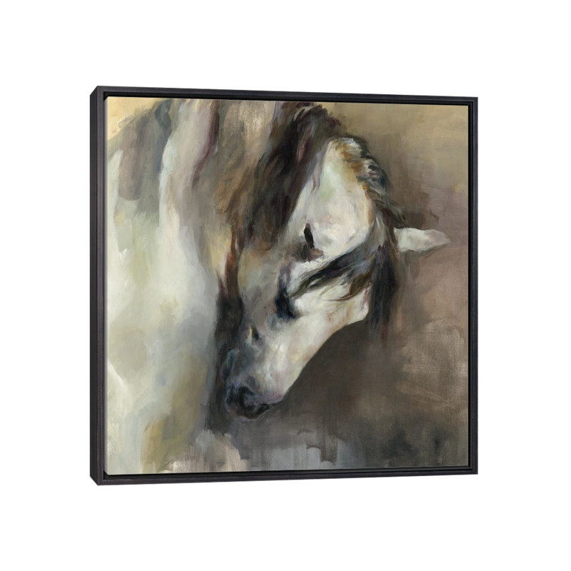 Classical Horse by Marilyn Hageman iCanvas, Distressed Black Floater Frame Canvas, 18" H x 18" W x 1.5" D