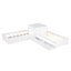 Lit plateforme en L avec lit gigogne et tiroirs reliés par un bureau intégré, simple, blanc (ancien SKU: SM000916AAK-1)
