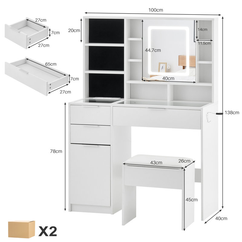 Dressing Table with Mirror