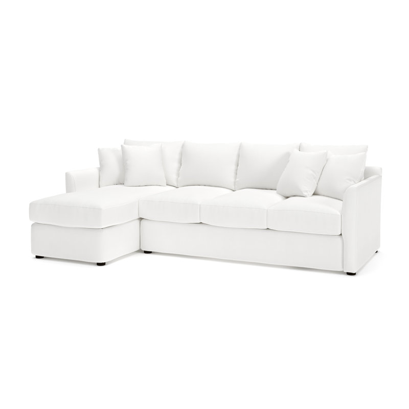 Cecelia Upholstered Sectional, Left Hand Facing, Bayou Off White Canvas