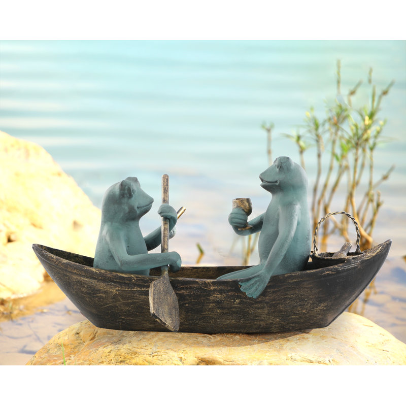 Rowboat Picnic Garden Sculpture