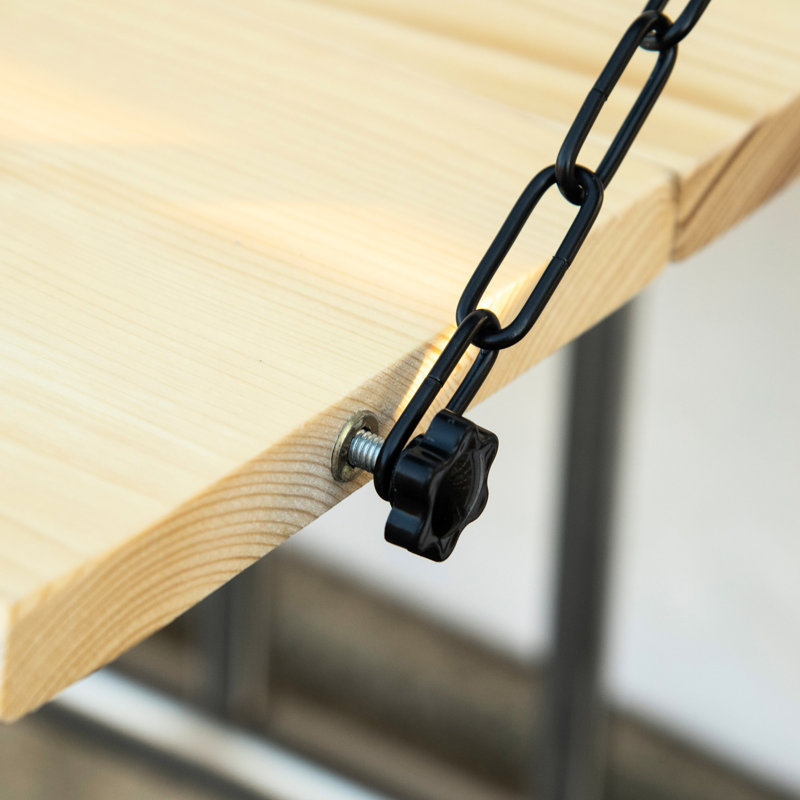 Table de pique-nique à balcon suspendu, bureau pliable en bois d'épinette