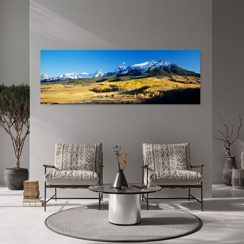 Colorado, Ridgeway, dernier dollar, art pacifique abstrait contemporain d'automne, H 20 po x l 60 po