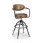 Boyden Swivel Upholstered Counter Stool with Metal Frame