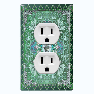 Patterned 1 - Gang Toggle Light Switch Standard Wall Plate