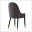Chaise de salle à manger en similicuir avec dossier en bois cintré noyer - ensemble de 2-129326234
