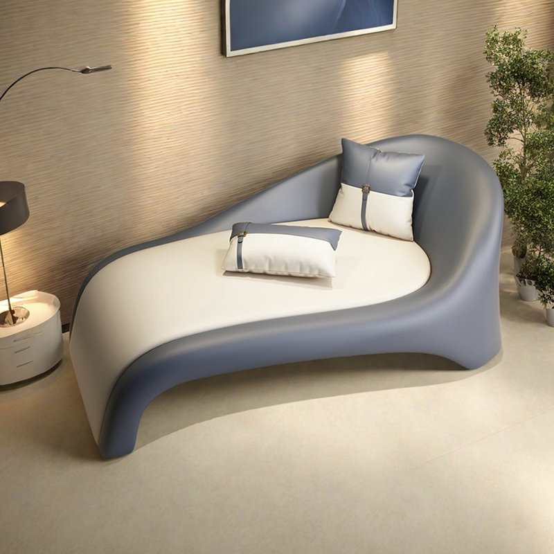 Méridiennes d'intérieur modernes Modern Home, Orienté à droite, Bleu, Beige