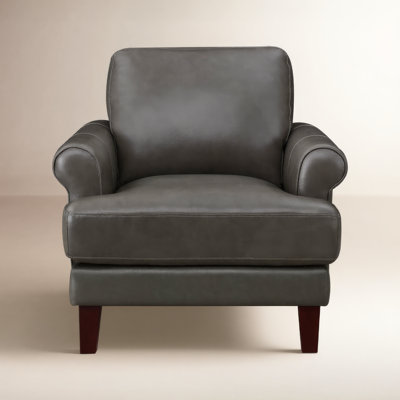 Maybell Genuine Leather Accent Chair