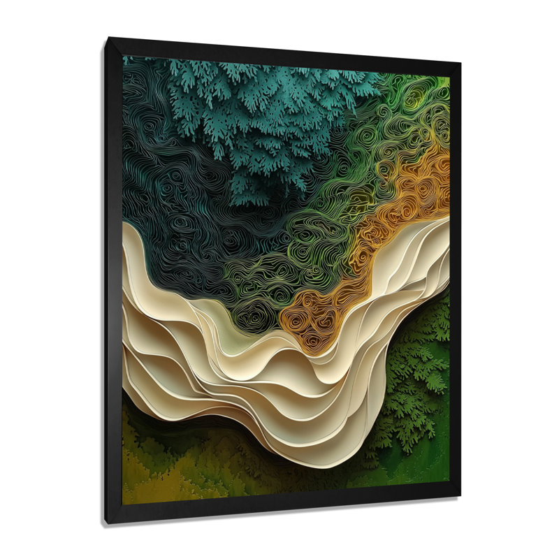 Obieze - Abstract Canvas Art Print, Noir, noir, noir, noir, H 20 po x l 12 po, Reproduction encadrée d'une seule photo