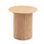 Table d'appoint de 17,58 pouces pour la chambre à coucher - Dessus cannelé de style Mid-Century, chêne teinté de chêne comme salon moderne, teinté au-delà