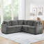 Canapé modulaire Canapé-lit modulaire en L de 81,9 po avec canapé-lit et compartiment de rangement dissimulé-1610372174