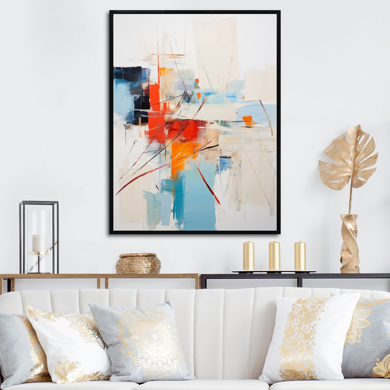 «Ephemeral Silence Minimal Abstract», reproduction d'art sur toile, Cadre flottant noir, H 32 po x l 24 po x P 1 po