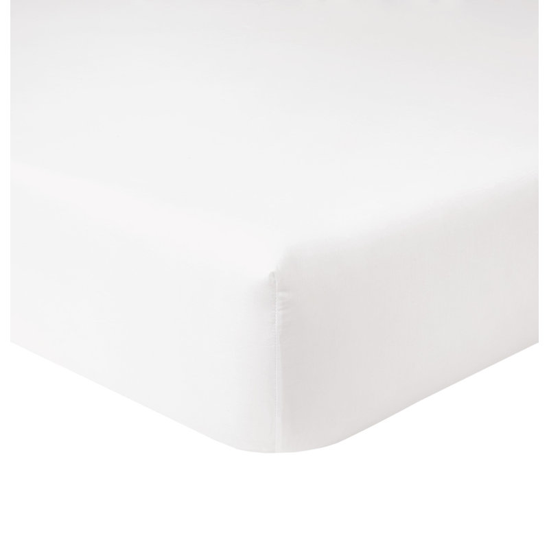 Triomphe Fitted Sheet, Twin Fitted Sheet, Blanc