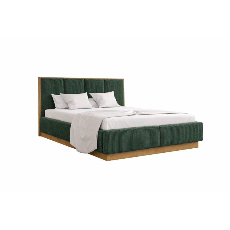Upholstered Ottoman Storage Bed, Brown, 140 x 200 cm