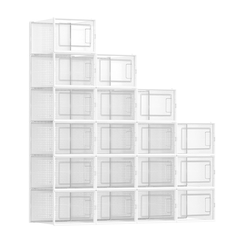 18 Pair Stackable Shoe Storage Box