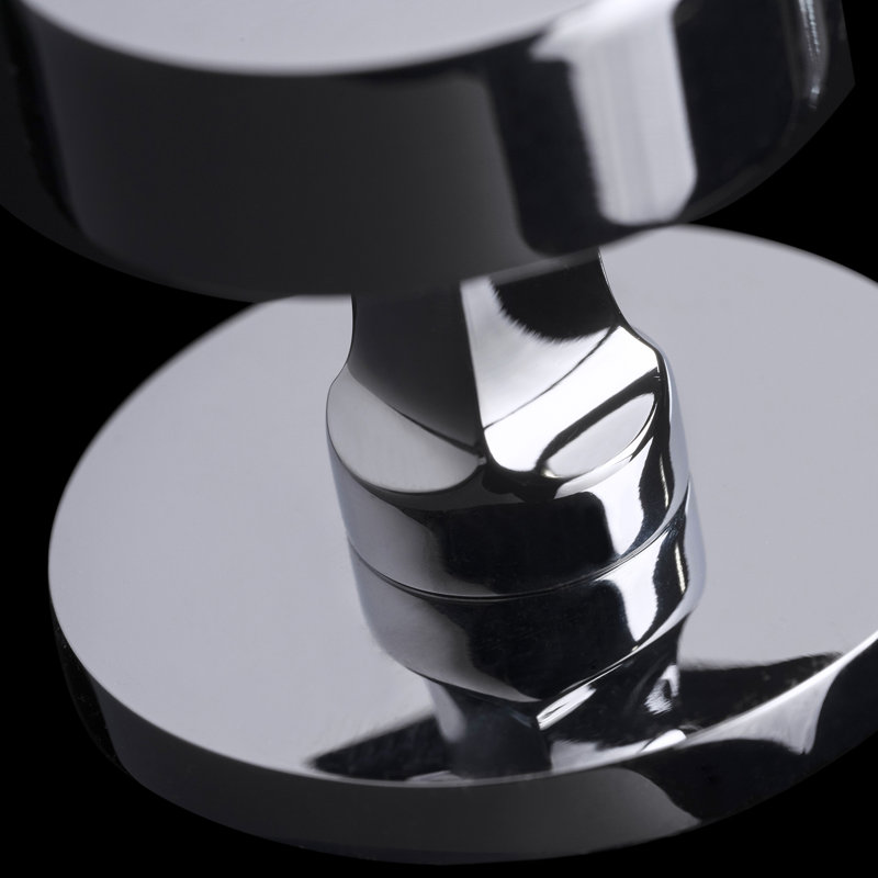 Parkview Brass Knob Backplate, Chrome