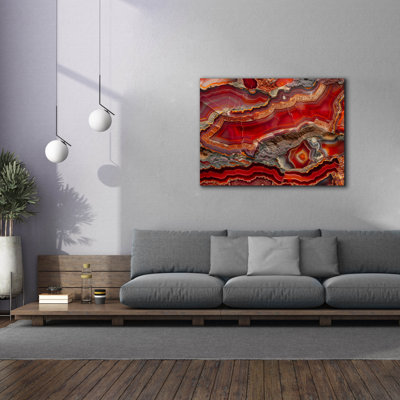 Art mural sur toile Wrought Studio ™ «Red Oases» par Svetlana Aleynikova