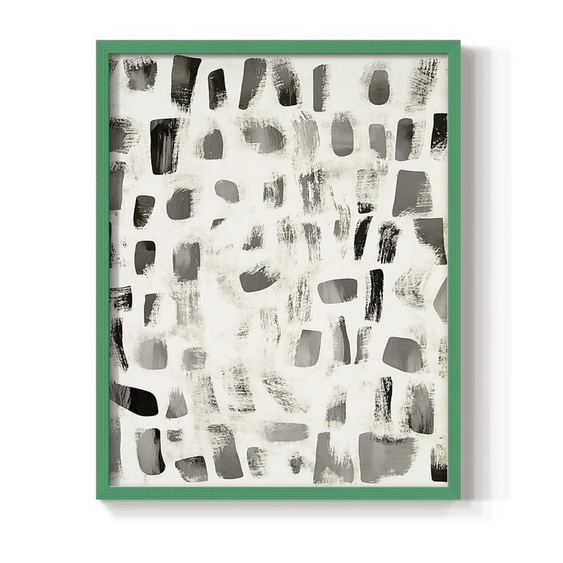 ABSTRACT Series DLXV - Impression encadrée de qualité supérieure - Prêt à accrocher - Aucun clou requis ABA160000, Vert