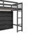 62.2''H Wooden Loft Bed with Storage Shelves,Space Saving Design Bed with Built-in Ladder-94422987-94422988