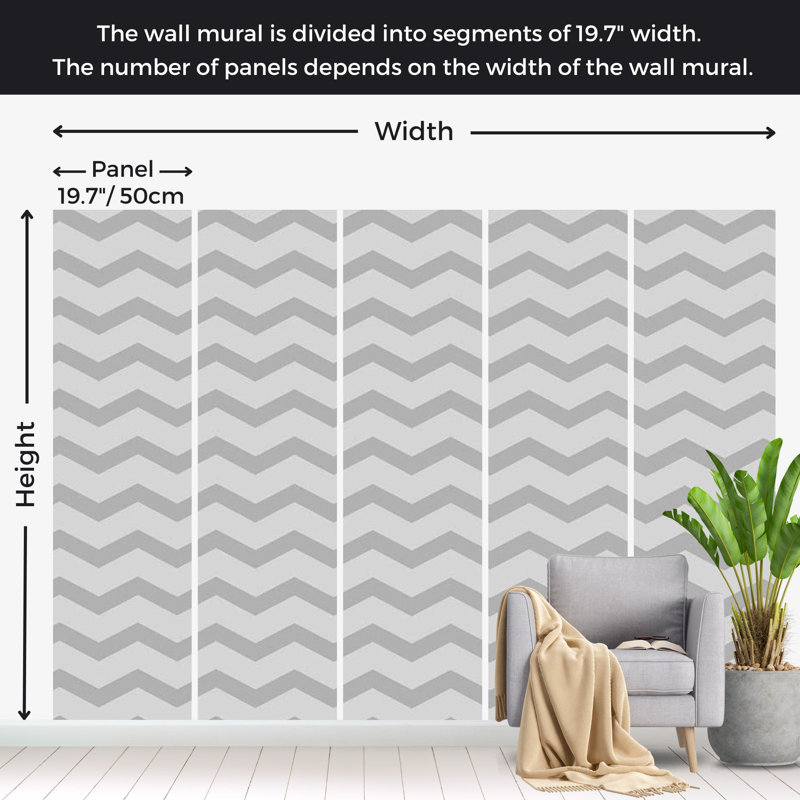 Chevron Wall Mural, 96" L x 137" W
