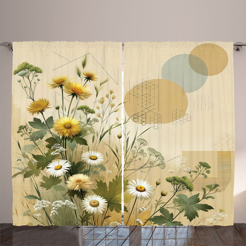 Semi Sheer Curtain Pair, 54'' W x 63'' L