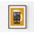 Cadre photo brun simple avec passe-partout