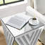 Table miroir argentée