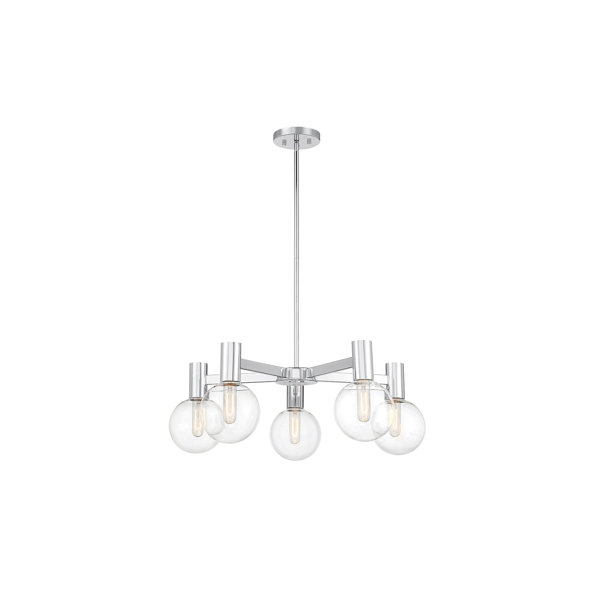 Rorem Chandelier, 5 Lights, Chrome
