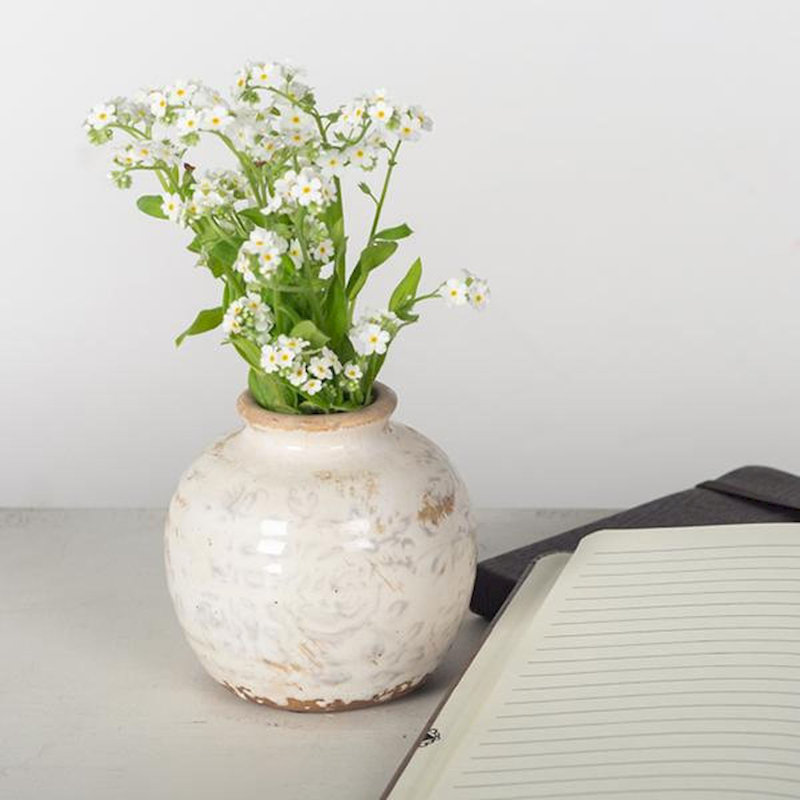 Vase en céramique à motif floral