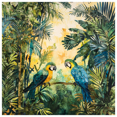 Couvertures de perroquets tropicaux dans la jungle