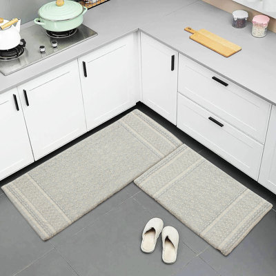 Clemen Striped Anti Fatigue Non-Skid Kitchen Mat