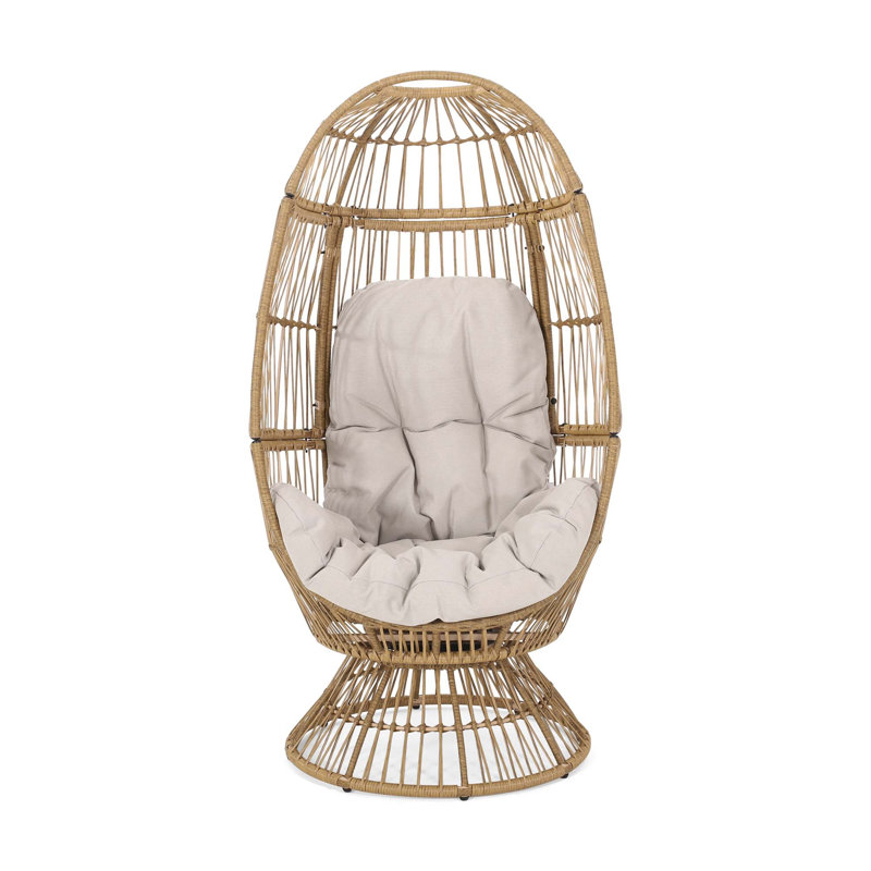 Fauteuil de patio pivotant Reseda, Natural, White