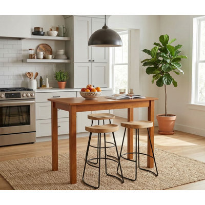 Hershman Solid Wood Base Dining Table
