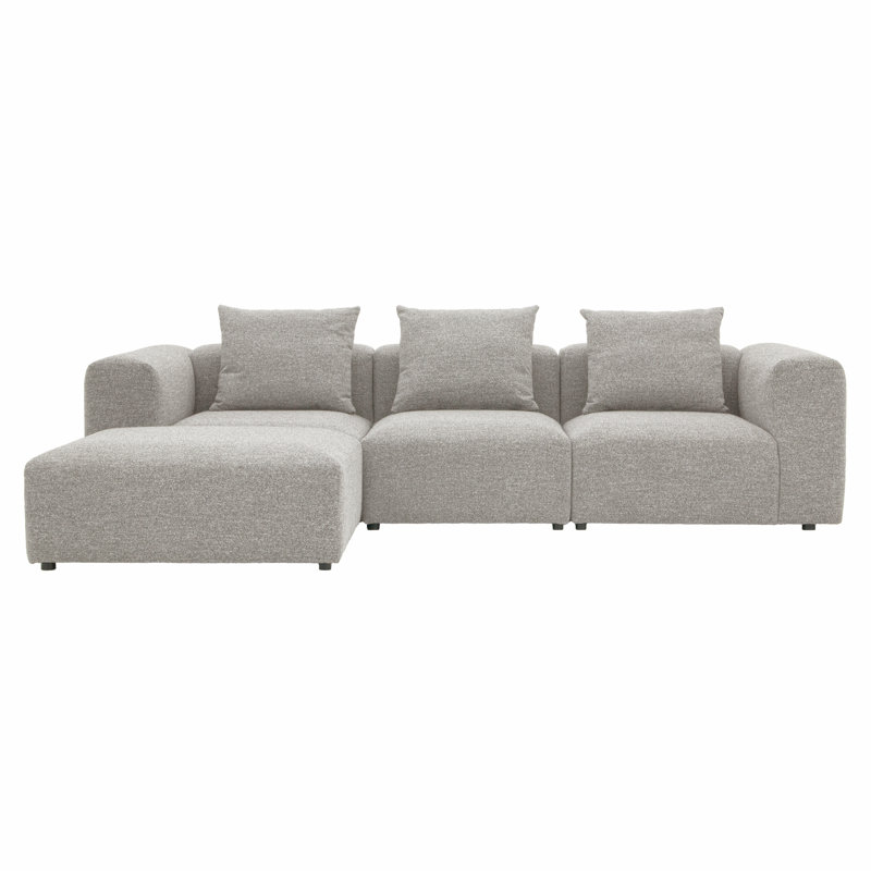 4 Seater Sofa & Chaise, Grey